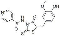 N-[5-[(4-Hydroxy-3-methoxyphenyl)methylene]-4-oxo-2-thioxo-3-thiazolidinyl]-4-pyridinecarboxamide CAS#: 72732-39-9