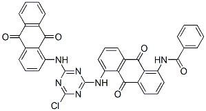 N-[5-[[4-chloro-6-[(9,10-dihydro-9,10-dioxo-1-anthryl)amino]-1,3,5-triazin-2-yl]amino]-9,10-dihydro-9,10-dioxo-1-anthryl]benzamide CAS#: 73097-95-7