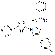 N-[5-(4-chlorophenyl)-2-(4-phenyl-1,3-thiazol-2-yl)pyrazol-3-yl]benzam ide CAS#: 74101-29-4