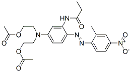 N-[5-[Bis[2-(acetyloxy)ethyl]amino]-2-[(2-methyl-4-nitrophenyl)azo]phenyl]propanamide CAS#: 73287-49-7