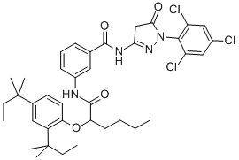 N-[5-OXO-1-(2,4,6-TRICHLOROPHENYL)-2-PYRAZOLIN-3-YL]-3-[2-(2,4-DI-T-PENTYLPHENOXY)HEXANAMIDO]BENZAMIDE CAS#: 78819-61-1