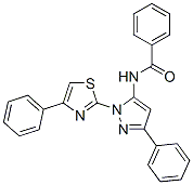 N-[5-phenyl-2-(4-phenyl-1,3-thiazol-2-yl)pyrazol-3-yl]benzamide CAS#: 74101-25-0