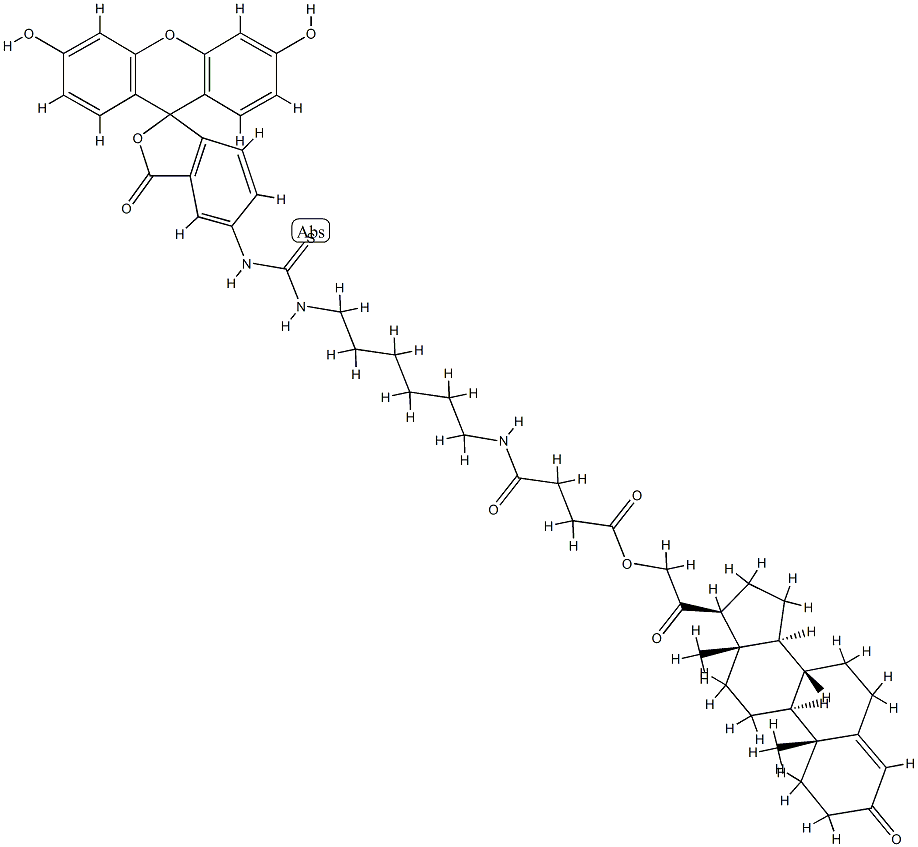 N-(desoxycorticosterone-21-succinylaminohexyl)-N'-fluoresceinyl-thiourea CAS#: 78249-64-6