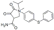 N-methyl-4,5-dioxo-N-(4-phenylsulfanylphenyl)-1-propan-2-yl-pyrrolidin e-3-carboxamide CAS#: 77711-85-4