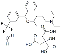 N,N-diethyl-4-[phenyl-[3-(trifluoromethyl)phenyl]methoxy]pentan-1-amin e, 2-hydroxypropane-1,2,3-tricarboxylic acid, hydrate CAS#: 74050-99-0
