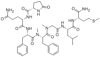 PYR-GLN-PHE-N-ME-PHE-SAR-LEU-MET-NH2 CAS#: 77128-69-9
