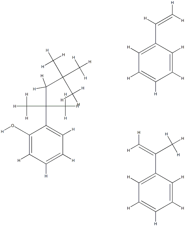 Phenol, (1,1,3,3-tetramethylbutyl)-, polymer with ethenylbenzene and (1-methylethenyl)benzene CAS#: 77986-14-2