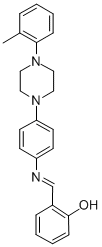 Phenol, 2-(((4-(4-(2-methylphenyl)-1-piperazinyl)phenyl)imino)methyl)- CAS#: 73518-63-5