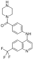 Piperazine, 1-(4-((7-(trifluoromethyl)-4-quinolinyl)amino)benzoyl)- CAS#: 72141-43-6