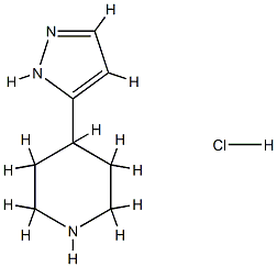 Piperidine, 4-(1H-pyrazol-3-yl)-, hydrochloride (1:1) CAS#: 787640-26-0