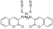 Platinum, bis(3-amino-2H-1-benzopyran-2-one-N)bis(thiocyanato-S)-, (SP -4-2)- CAS#: 79170-44-8
