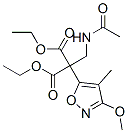 Propanedioic acid, (acetylamino)(3-methoxy-4-methyl-5-isoxazolyl)methyl-, diethyl ester CAS#: 76470-10-5