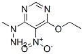 Pyrimidine, 4-ethoxy-6-(1-methylhydrazino)-5-nitro- (9CI) CAS#: 78555-94-9