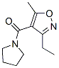 Pyrrolidine, 1-[(3-ethyl-5-methyl-4-isoxazolyl)carbonyl]- (9CI) CAS#: 775299-69-9