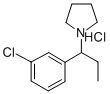 Pyrrolidine, 1-(m-chloro-alpha-ethylbenzyl)-, hydrochloride CAS#: 74039-35-3