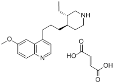 Quinoline, 4-(3-(3-ethyl-4-piperidinyl)propyl)-6-methoxy-, (3S-trans)- , (E)-2-butenedioate (1:1) CAS#: 77167-87-4