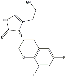 (R)-5-(2-Aminoethyl)-1-(6,8-difluorochroman-3-yl)-1,3-dihydroimidazole-2-thione CAS#: 760173-05-5