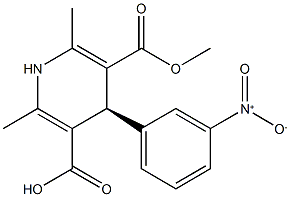 (S)-(+)-1,4-Dihydro-2,6-dimethyl-4-(3-nitrophenyl)-3,5-pyridinedicarboxylic Acid Monomethyl Ester CAS#: 76093-34-0