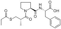 (S)-N-(1-(2-Methyl-1-oxo-3-((1-oxopropyl)thio)propyl)-L-prolyl)-L-phen ylalanine CAS#: 74259-02-2