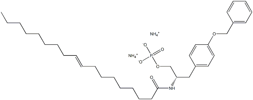 (S)-phosphoric acid Mono-[3-(4-benzyloxy-phenyl)-2-octadec-9-enoylaMino-propyl] ester (aMMoniuM salt) CAS#: 799268-73-8