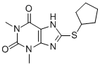 Theophylline, 8-cyclopentylthio- CAS#: 74039-72-8