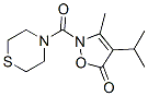 Thiomorpholine,  4-[[3-methyl-4-(1-methylethyl)-5-oxo-2(5H)-isoxazolyl]carbonyl]-  (9CI) CAS#: 706804-31-1