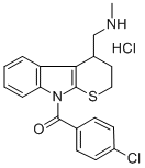 Thiopyrano(2,3-b)indole-4-methanamine, 2,3,4,9-tetrahydro-9-(4-chlorob enzoyl)-N-methyl-, monohydrochloride CAS#: 73426-06-9