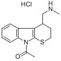 Thiopyrano(2,3-b)indole-4-methylamine, 2,3,4,9-tetrahydro-9-acetyl-N-m ethyl-, hydrochloride CAS#: 73426-16-1