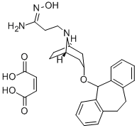 Tropane-8-propionamide, 3-(10,11-dihydro-5H-dibenzo(a,d)cyclohepten-5- yloxy), oxime, di(hydrogen maleate) CAS#: 73953-98-7