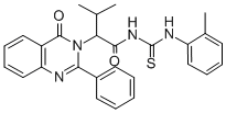 Urea, 1-(3-methyl-2-(4-oxo-2-phenyl-3,4-dihydro-3-quinazolinyl)butyryl )-3-(o-tolyl)-2-thio- CAS#: 72045-73-9