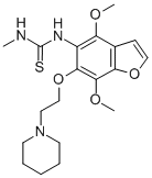 Urea, 1-(4,7-dimethoxy-6-(2-piperidinoethoxy)-5-benzofuranyl)-3-methyl -2-thio- CAS#: 75883-72-6