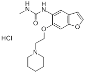 Urea, 1-(6-(2-piperidinoethoxy)-5-benzofuranyl)-3-methyl, hydrochlorid e CAS#: 75883-75-9