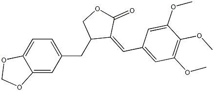 (Z)-4-(benzo[d][1,3]dioxol-5-ylMethyl)-3-(3,4,5-triMethoxybenzylidene)dihydrofuran-2(3H)-one CAS#: 73465-37-9