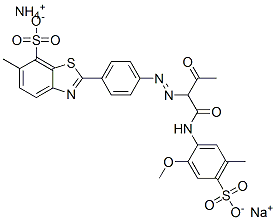 ammonium sodium 2-[4-[[1-[[(2-methoxy-5-methyl-4-sulphonatophenyl)amino]carbonyl]-2-oxopropyl]azo]phenyl]-6-methylbenzothiazole-7-sulphonate CAS#: 72705-24-9