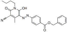 benzyl 4-[(1-butyl-5-cyano-1,6-dihydro-2-hydroxy-4-methyl-6-oxopyridin-3-yl)azo]benzoate CAS#: 75199-13-2