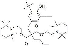 bis[2-(2,2,6,6-tetramethylpiperidyl)ethyl] [[3,5-bis(1,1-dimethylethyl)-4-hydroxyphenyl]methyl]butylmalonate CAS#: 75568-92-2