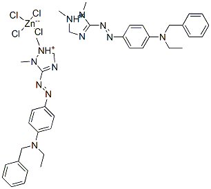 bis[3-[[4-[benzylethylamino]phenyl]azo]-1,2-dimethyl-1H-1,2,4-triazolium] tetrachlorozincate(2-) CAS#: 72379-37-4
