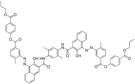 bis[4-(propoxycarbonyl)phenyl] 3,3'-[(2,5-dimethyl-p-phenylene)bis[iminocarbonyl(2-hydroxy-1,3-naphthylene)azo]]di-p-toluate CAS#: 72102-74-0