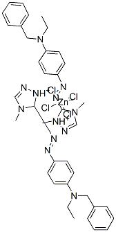 bis[5-[[4-[benzylethylamino]phenyl]azo]-1,4-dimethyl-1H-1,2,4-triazolium] tetrachlorozincate CAS#: 72379-36-3