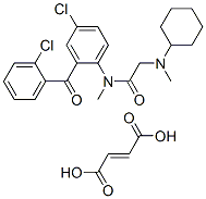 but-2-enedioic acid, N-[4-chloro-2-(2-chlorobenzoyl)phenyl]-2-(cyclohe xyl-methyl-amino)-N-methyl-acetamide CAS#: 75637-33-1