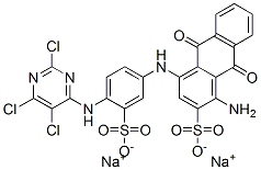 disodium 1-amino-9,10-dihydro-9,10-dioxo-4-[[3-sulphonato-4-[(2,5,6-trichloropyrimidin-4-yl)amino]phenyl]amino]anthracene-2-sulphonate CAS#: 72139-12-9