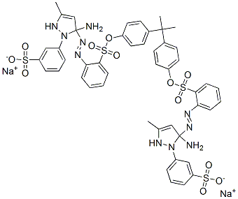 disodium 1,1'-isopropylidenedi-p-phenylene bis[2-[[5-amino-3-methyl-1-(3-sulphonatophenyl)-1H-pyrazol-5-yl]azo]benzenesulphonate] CAS#: 72828-69-4