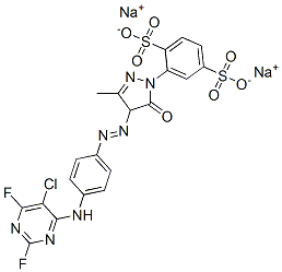 disodium 2-[4-[[4-[(5-chloro-2,6-difluoropyrimidin-4-yl)amino]phenyl]azo]-4,5-dihydro-3-methyl-5-oxo-1H-pyrazol-1-yl]benzene-1,4-disulphonate CAS#: 72139-22-1