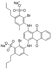 disodium 2,2'-[(9,10-dihydro-9,10-dioxo-1,4-anthrylene)diimino]bis[3-bromo-5-butyltoluene-4-sulphonate] CAS#: 73398-29-5