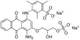 disodium 3-[[4-amino-9,10-dihydro-3-[2-hydroxy-3-(sulphonatooxy)propoxy]-9,10-dioxo-1-anthryl]amino]-2,4,6-trimethylbenzenesulphonate CAS#: 72152-62-6