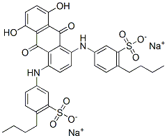 disodium 3,3'-[(9,10-dihydro-5,8-dihydroxy-9,10-dioxo-1,4-anthrylene)diimino]bis[6-butylbenzenesulphonate] CAS#: 73398-32-0