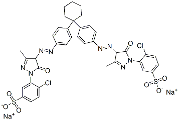 disodium 3,3'-[cyclohexylidenebis[4,1-phenyleneazo(4,5-dihydro-3-methyl-5-oxo-1H-pyrazole-4,1-diyl)]]bis[4-chlorobenzenesulphonate] CAS#: 72828-65-0