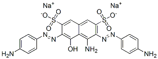 disodium 4-amino-3,6-bis[(4-aminophenyl)azo]-5-hydroxynaphthalene-2,7-disulphonate CAS#: 72906-46-8