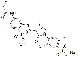 disodium 4-[(chloroacetyl)amino]-2-[[1-(2,5-dichloro-4-sulphonatophenyl)-4,5-dihydro-3-methyl-5-oxo-1H-pyrazol-4-yl]azo]benzenesulphonate CAS#: 72379-42-1