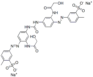 disodium 4,4'-[carbonylbis[imino[2-[(2-hydroxyacetyl)amino]-4,1-phenylene]azo]]bis[toluene-2-sulphonate] CAS#: 72828-84-3